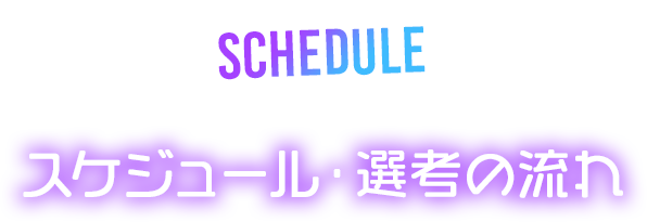 SCHEDULE スケジュール・選考の流れ