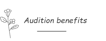  Audition benefits