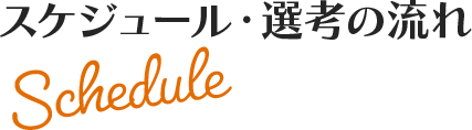 スケジュール・選考の流れ