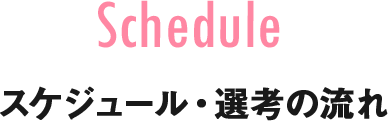 Schedule スケジュール・選考の流れ