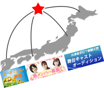 オーディション情報を全国に発信！合否の判定もWEB上で