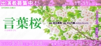 俳優・足立英昭脚本、キムラ真演出、2027年3月ガールズ舞台『言葉桜』(再演)